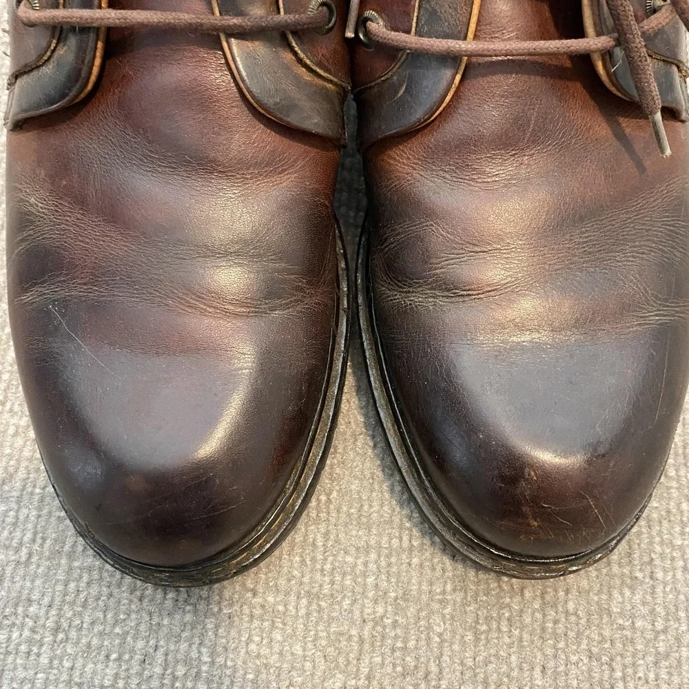 Johnston & Murphy Passport Boots Mens Size 10 Brown Leather Chukka Made in Italy